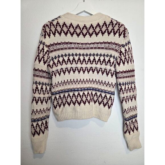 RAG & BONE Willow Fair Isle Wool Cardigan Extra Small 100% Wool - Picture 4 of 12